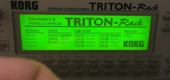 KORG TRITON-Rack update is ready