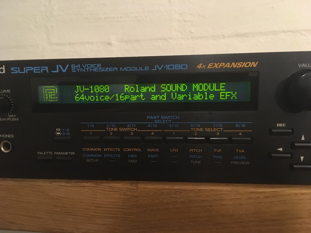 Photo of a Roland JV-1080 sound module