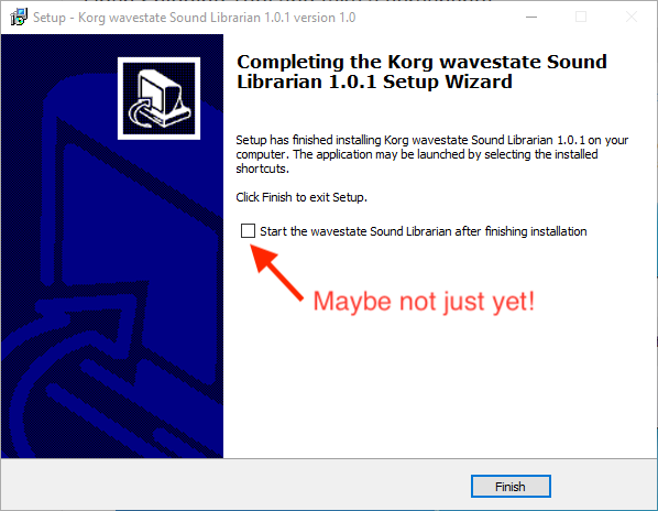 KORG wavestate Sound Librarian setup