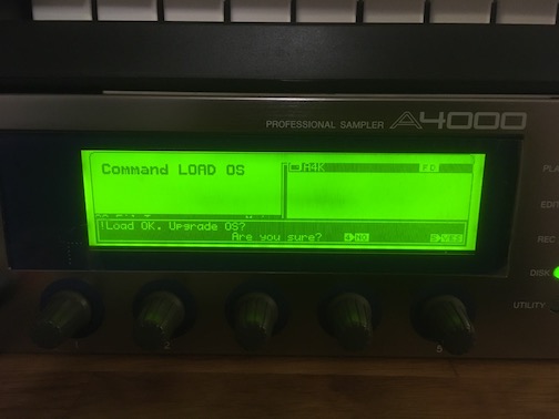 Yamaha A4000 operating system loaded