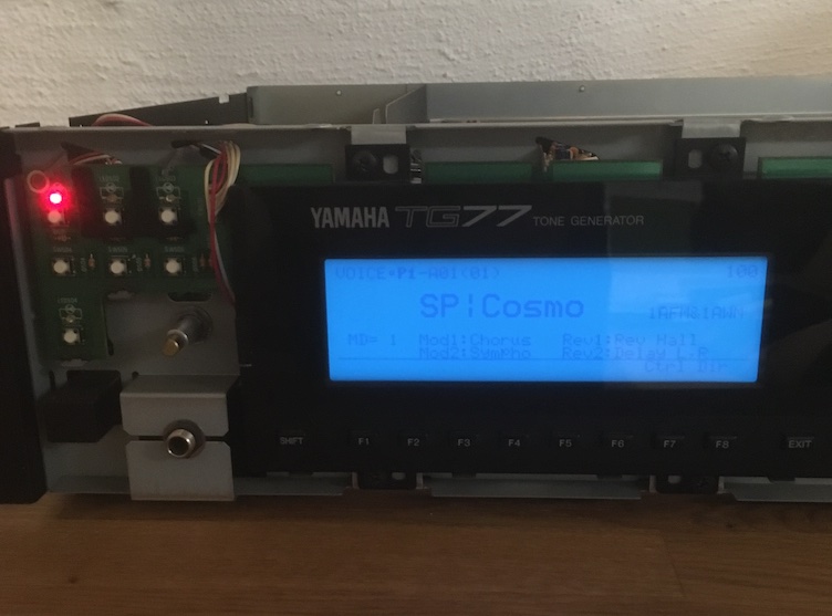 Yamaha TG77 synth partially assembled